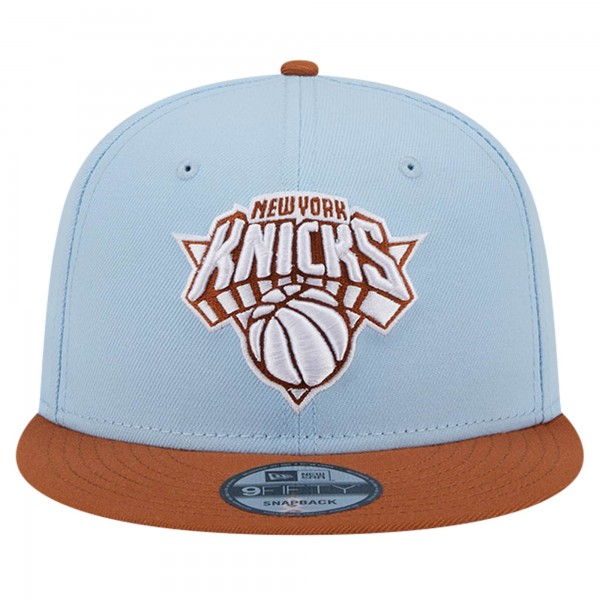 Бейсболка New York Knicks New Era 2-Tone Color Pack 9FIFTY - Light Blue/Brown