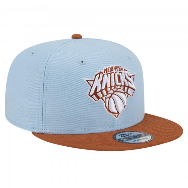 Бейсболка New York Knicks New Era 2-Tone Color Pack 9FIFTY - Light Blue/Brown