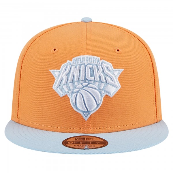 Бейсболка New York Knicks New Era 2-Tone Color Pack 9FIFTY - Orange/Light Blue