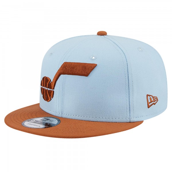 Бейсболка Utah Jazz New Era 2-Tone Color Pack 9FIFTY - Light Blue/Brown