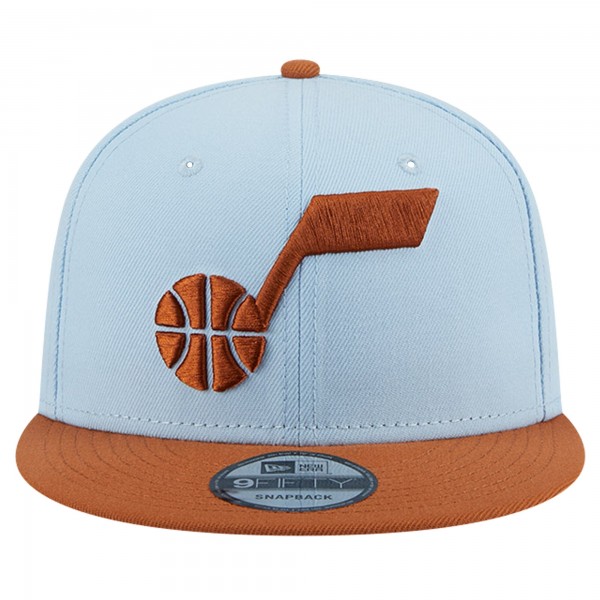 Бейсболка Utah Jazz New Era 2-Tone Color Pack 9FIFTY - Light Blue/Brown