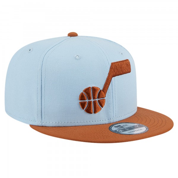 Бейсболка Utah Jazz New Era 2-Tone Color Pack 9FIFTY - Light Blue/Brown