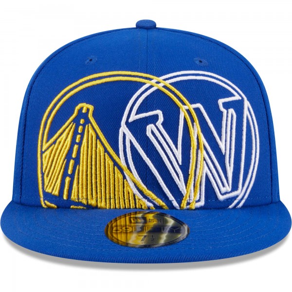 Бейсболка Golden State Warriors New Era Game Day Hollow Logo Mashup 59FIFTY - Royal