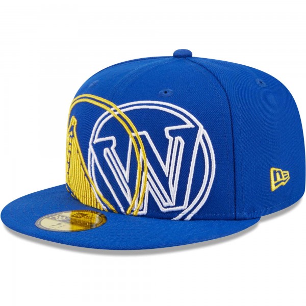 Бейсболка Golden State Warriors New Era Game Day Hollow Logo Mashup 59FIFTY - Royal