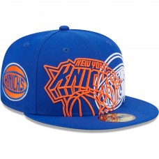 New York Knicks New Era Game Day Hollow Logo Mashup 59FIFTY Fitted Hat - Blue