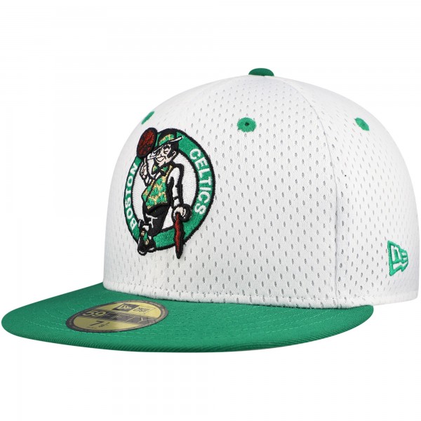 Бейсболка Boston Celtics New Era Throwback 2Tone 59FIFTY - White/Kelly Green