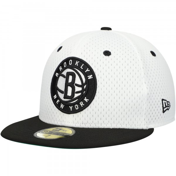 Бейсболка Brooklyn Nets New Era Throwback 2Tone 59FIFTY - White/Black
