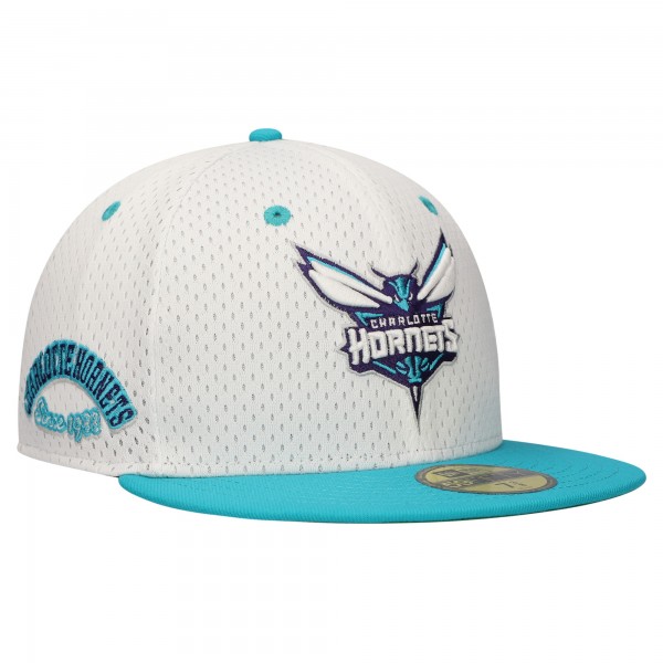 Бейсболка Charlotte Hornets New Era Throwback 2Tone 59FIFTY - White/Teal