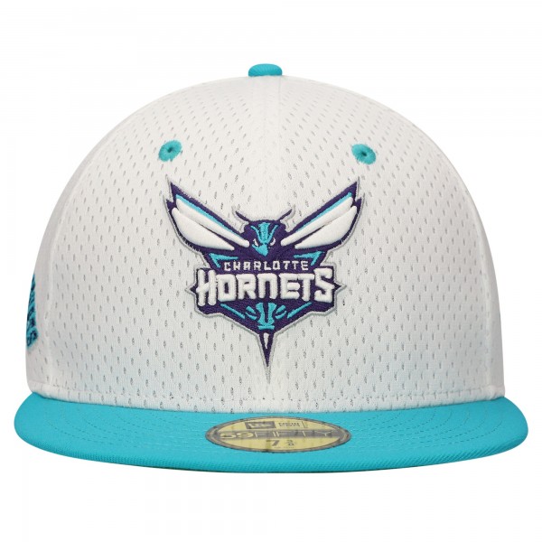 Бейсболка Charlotte Hornets New Era Throwback 2Tone 59FIFTY - White/Teal