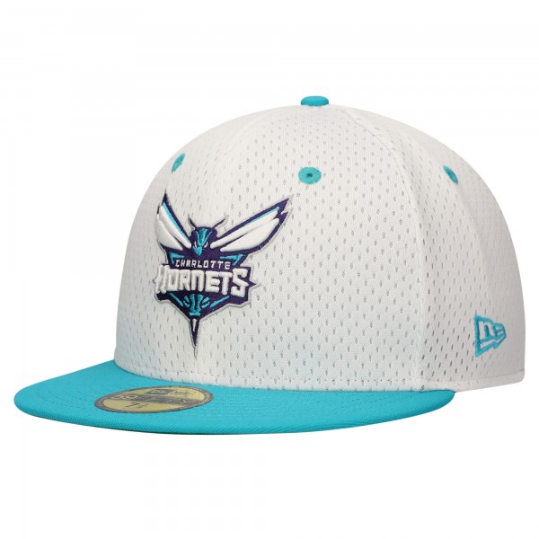 Бейсболка Charlotte Hornets New Era Throwback 2Tone 59FIFTY - White/Teal