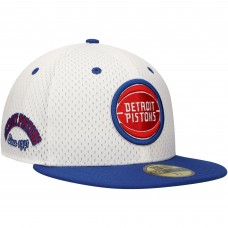 Бейсболка Detroit Pistons New Era White/Blue Throwback 2Tone 59FIFTY