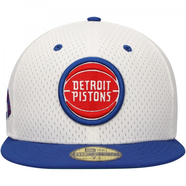 Бейсболка Detroit Pistons New Era White/Blue Throwback 2Tone 59FIFTY