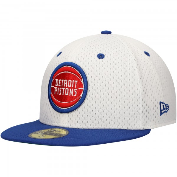 Бейсболка Detroit Pistons New Era White/Blue Throwback 2Tone 59FIFTY