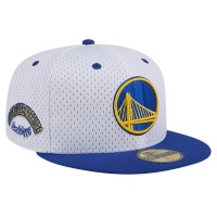 Бейсболка Golden State Warriors New Era White/Royal Throwback 2Tone 59FIFTY