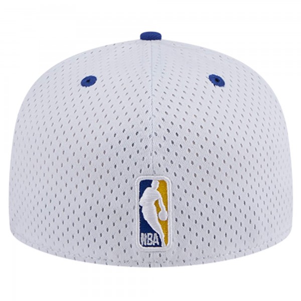 Бейсболка Golden State Warriors New Era White/Royal Throwback 2Tone 59FIFTY