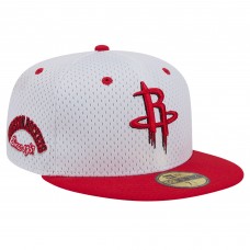 Бейсболка Houston Rockets New Era White/Red Throwback 2Tone 59FIFTY
