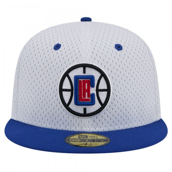 Бейсболка LA Clippers New Era White/Royal Throwback 2Tone 59FIFTY