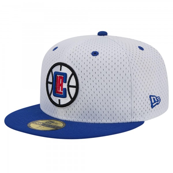 Бейсболка LA Clippers New Era White/Royal Throwback 2Tone 59FIFTY