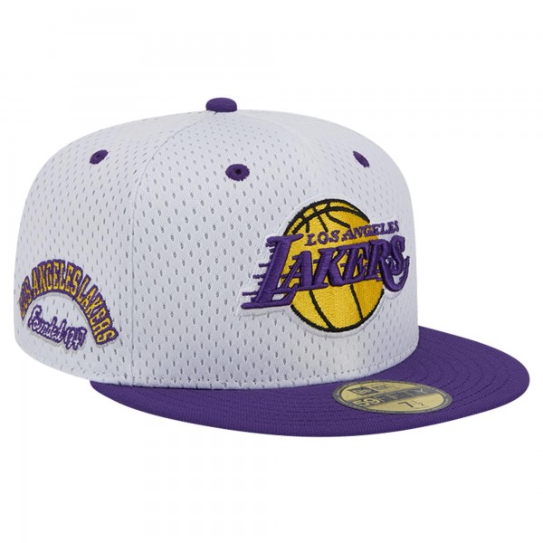Бейсболка Los Angeles Lakers New Era Throwback 2Tone 59FIFTY - White/Purple