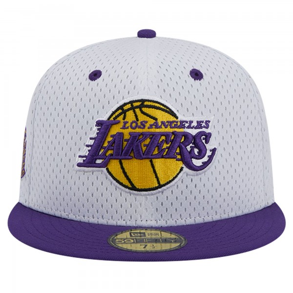 Бейсболка Los Angeles Lakers New Era Throwback 2Tone 59FIFTY - White/Purple