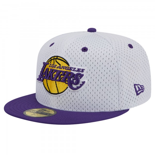 Бейсболка Los Angeles Lakers New Era Throwback 2Tone 59FIFTY - White/Purple