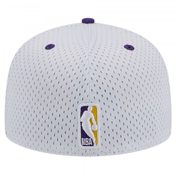 Бейсболка Los Angeles Lakers New Era Throwback 2Tone 59FIFTY - White/Purple