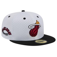 Бейсболка Miami Heat New Era White/Black Throwback 2Tone 59FIFTY