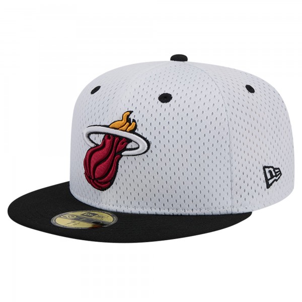 Бейсболка Miami Heat New Era White/Black Throwback 2Tone 59FIFTY