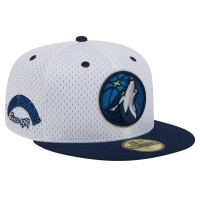 Бейсболка Minnesota Timberwolves New Era Throwback 2Tone 59FIFTY - White/Navy