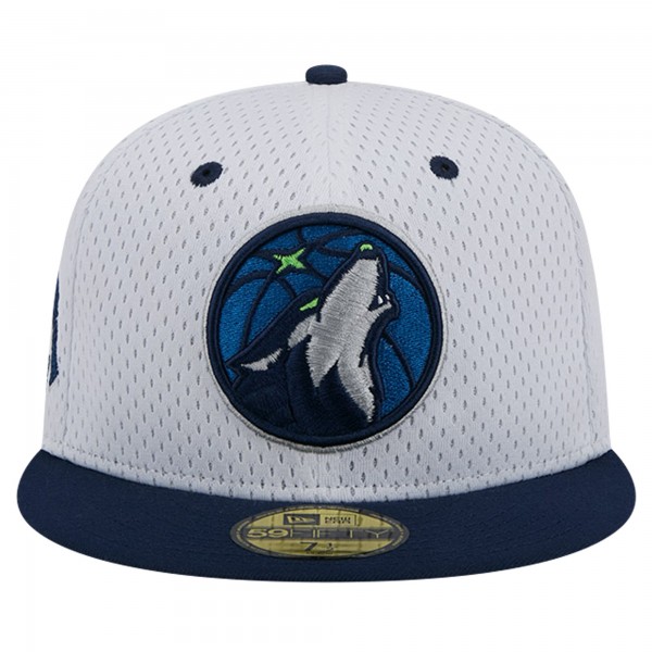 Бейсболка Minnesota Timberwolves New Era Throwback 2Tone 59FIFTY - White/Navy