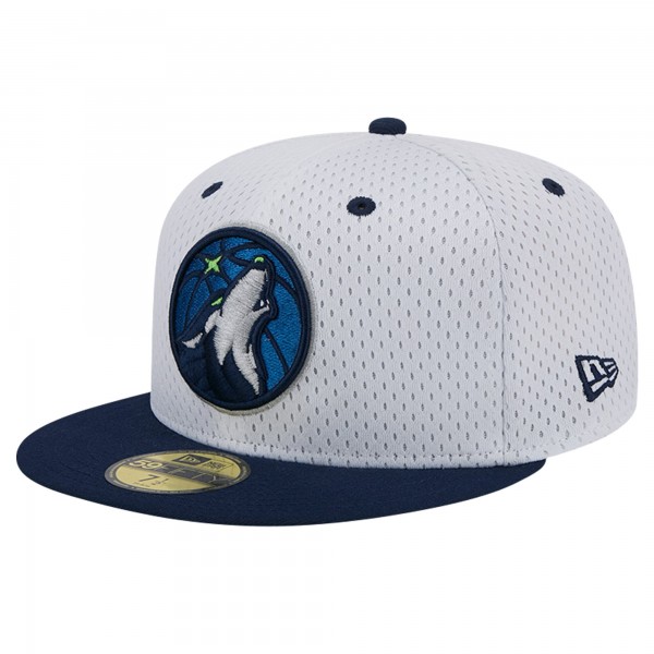 Бейсболка Minnesota Timberwolves New Era Throwback 2Tone 59FIFTY - White/Navy