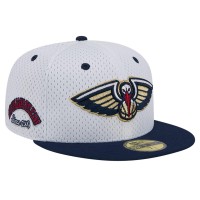 Бейсболка New Orleans Pelicans New Era White/Navy Throwback 2Tone 59FIFTY