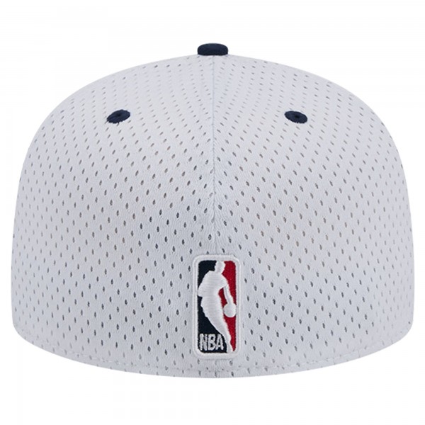 Бейсболка New Orleans Pelicans New Era White/Navy Throwback 2Tone 59FIFTY