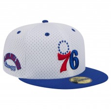 Бейсболка Philadelphia 76ers New Era White/Royal Throwback 2Tone 59FIFTY