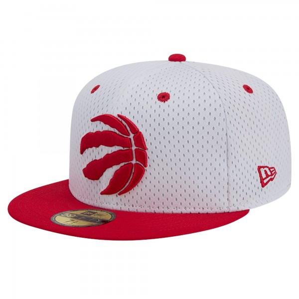 Бейсболка Toronto Raptors New Era White/Red Throwback 2Tone 59FIFTY