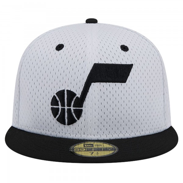 Бейсболка Utah Jazz New Era Throwback 2Tone 59FIFTY - White/Black