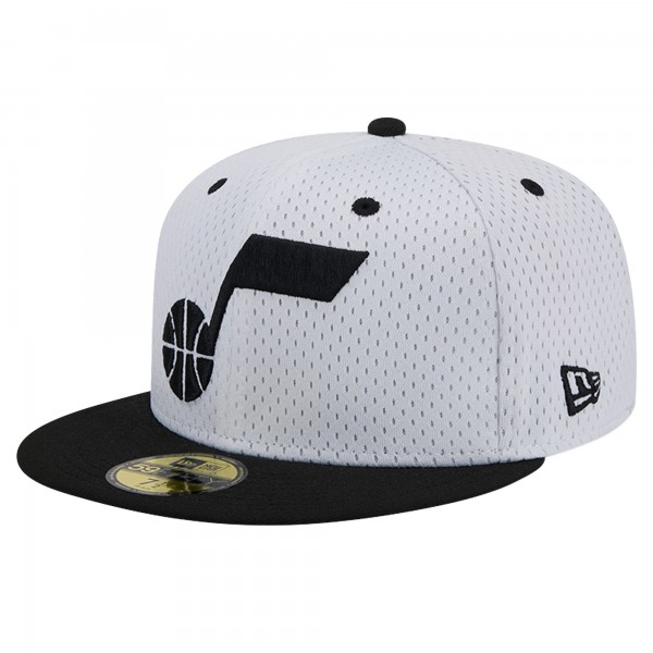Бейсболка Utah Jazz New Era Throwback 2Tone 59FIFTY - White/Black
