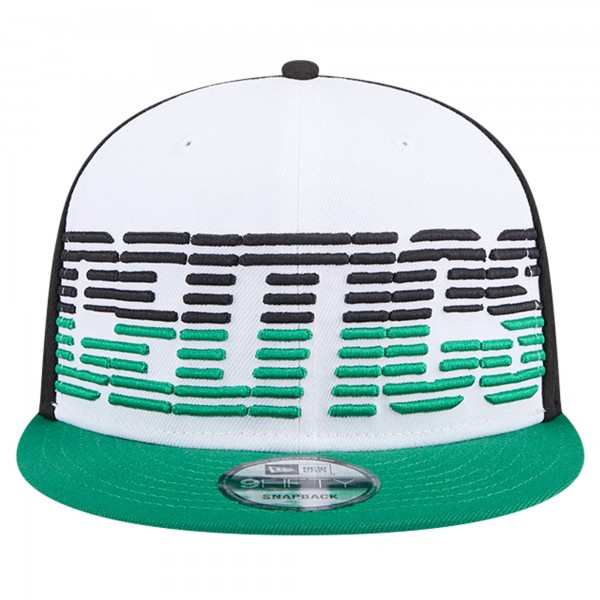Бейсболка Boston Celtics New Era Throwback Gradient Tech Font 9FIFTY - White/Kelly Green