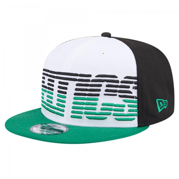 Бейсболка Boston Celtics New Era Throwback Gradient Tech Font 9FIFTY - White/Kelly Green