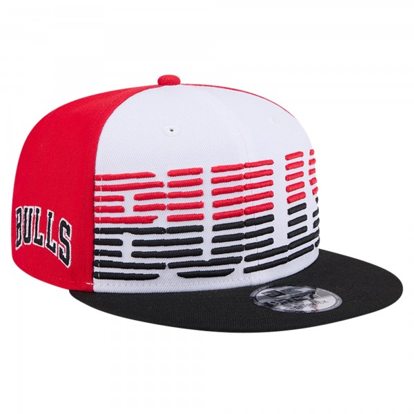Бейсболка Chicago Bulls New Era Throwback Gradient Tech Font 9FIFTY - White/Black