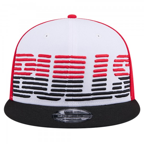 Бейсболка Chicago Bulls New Era Throwback Gradient Tech Font 9FIFTY - White/Black