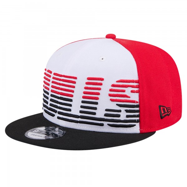 Бейсболка Chicago Bulls New Era Throwback Gradient Tech Font 9FIFTY - White/Black