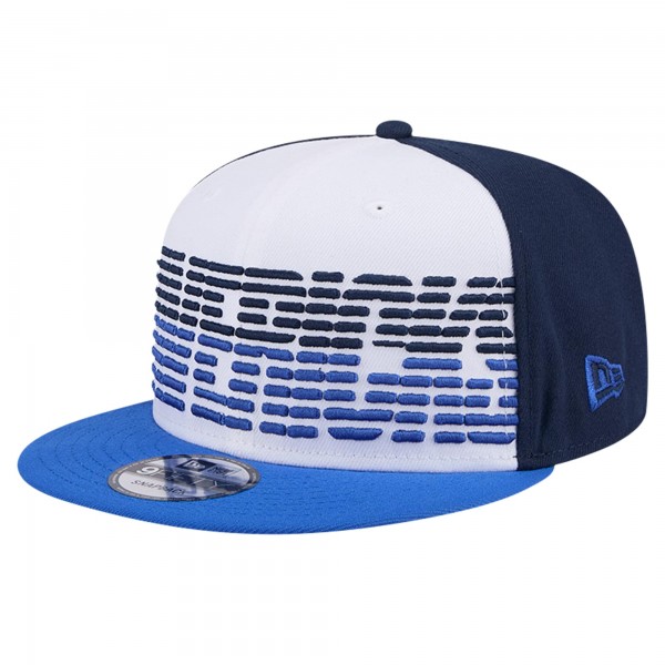 Бейсболка Dallas Mavericks New Era Throwback Gradient Tech Font 9FIFTY - White/Blue