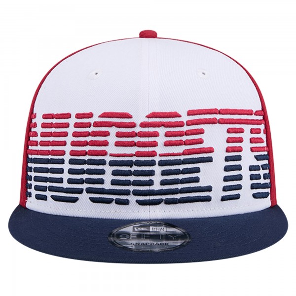 Бейсболка Denver Nuggets New Era White/Navy Throwback Gradient Tech Font 9FIFTY