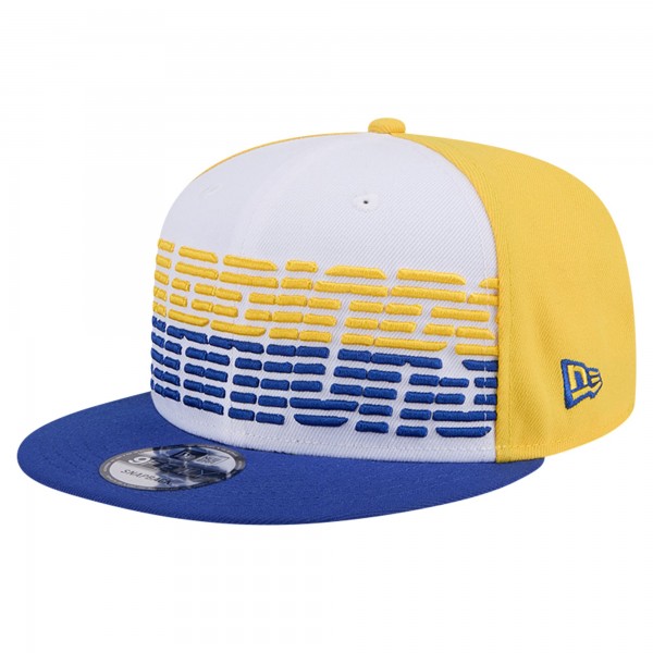 Бейсболка Golden State Warriors New Era Throwback Gradient Tech Font 9FIFTY - White/Royal