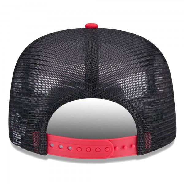 Бейсболка Atlanta Hawks New Era Throwback Team Arch Golfer - Black/Red