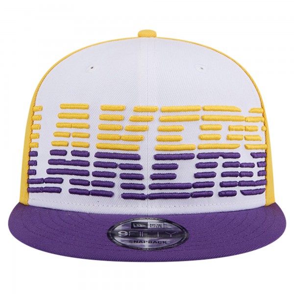 Бейсболка Los Angeles Lakers New Era Throwback Gradient Tech Font 9FIFTY - White/Purple