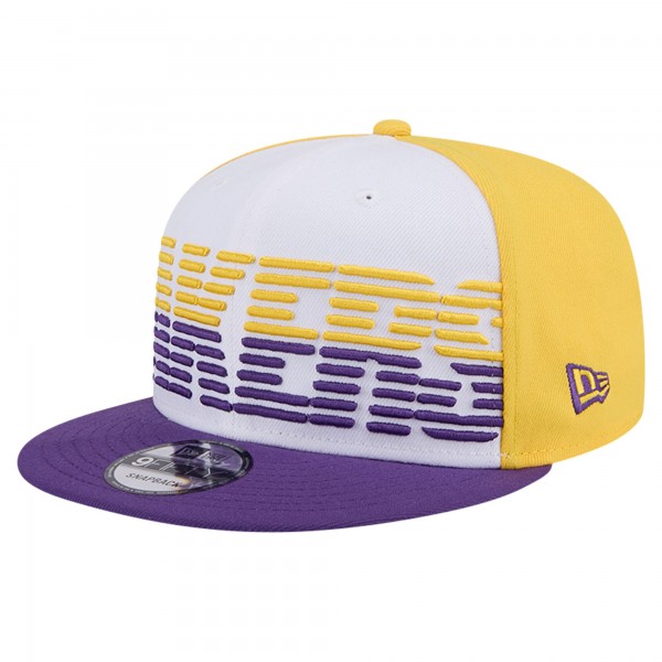 Бейсболка Los Angeles Lakers New Era Throwback Gradient Tech Font 9FIFTY - White/Purple