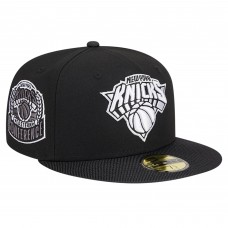 New York Knicks New Era Active Satin Visor 59FIFTY Fitted Hat - Black
