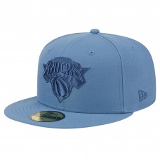 New York Knicks New Era Color Pack Faded Tonal 59FIFTY Fitted Hat - Blue